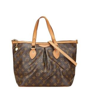 LOUIS VUITTON Authentic Brown Monogram Leather Shoulder Bag